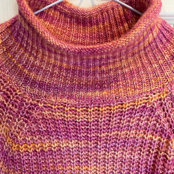 NIC+ZOE Pink and Orange Crew Neck Sweater - Picture 6 of 10